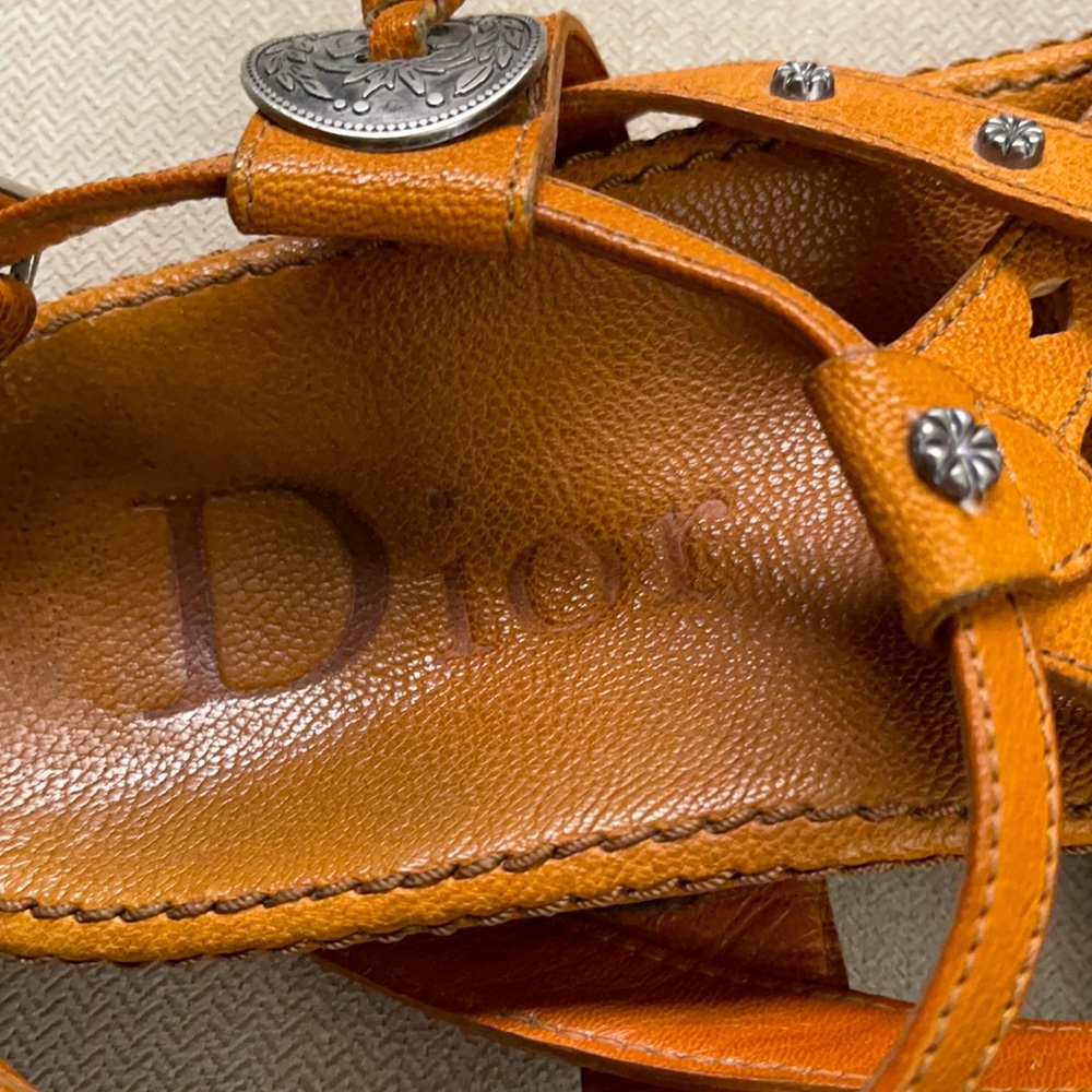 Dior Leather Gladiator Sandals - Picture 5 of 12